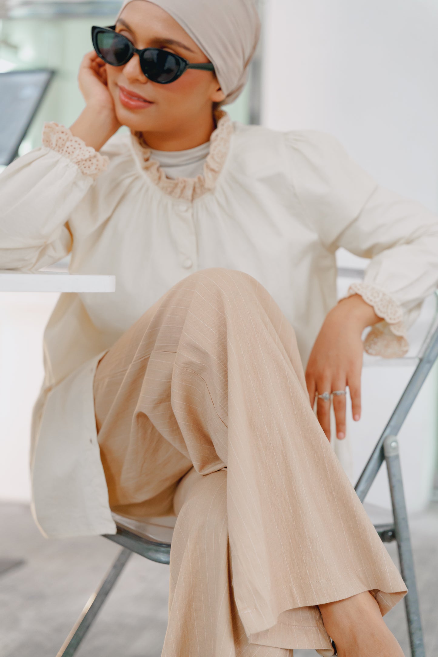 Ebony Wide Leg Trousers