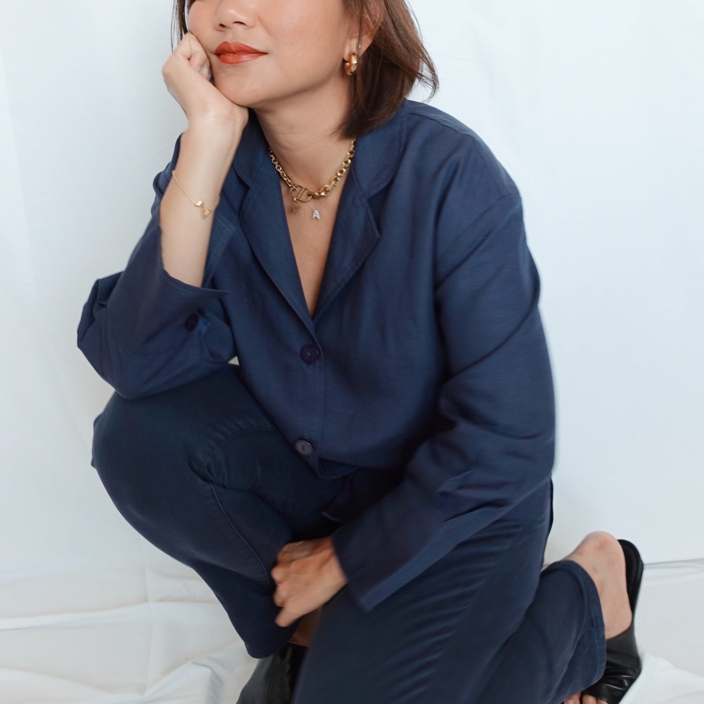 Rowling Shirt in Navy Blue