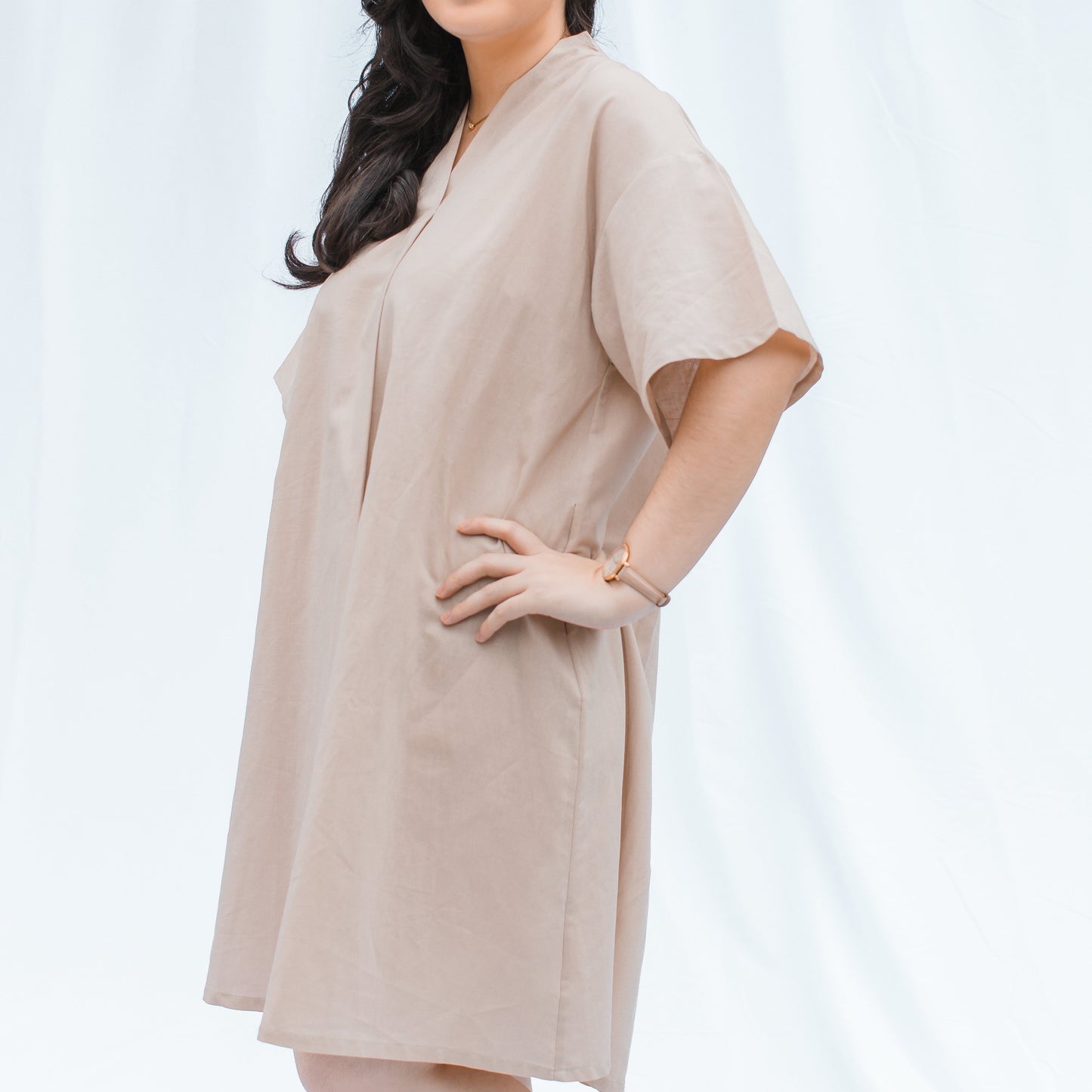 Enid Dress in Nude